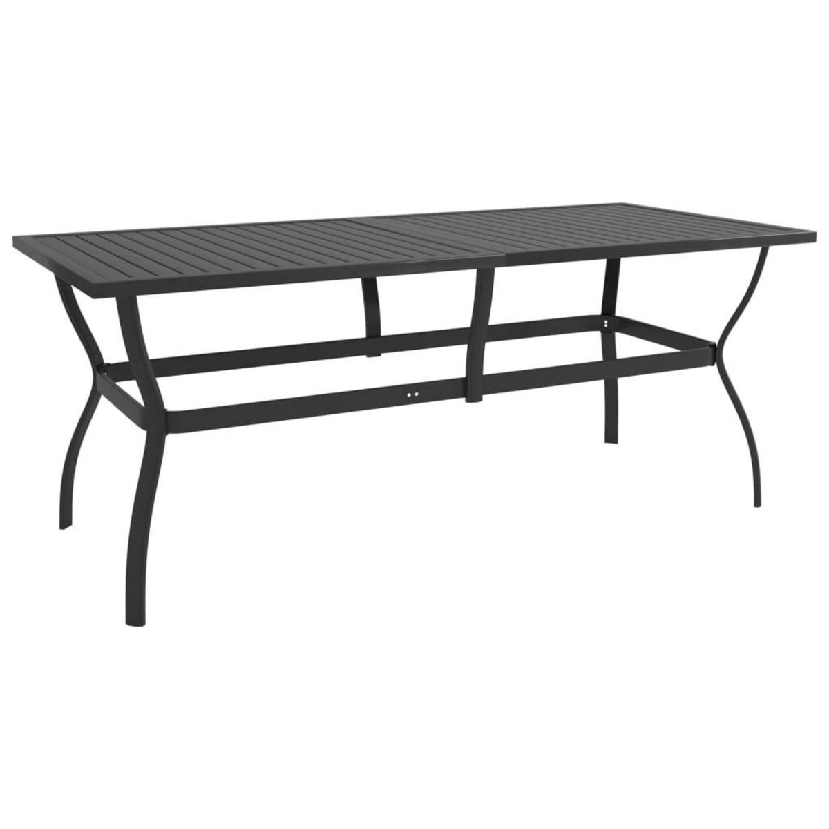 VIDAXL Ensemble a manger de jardin 9 pcs textilene et acier