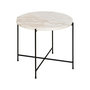 Voir la diapositive 2 : LISA DESIGN Ezaro - table basse ronde - 52 cm - plateau en marbre - pieds en acier