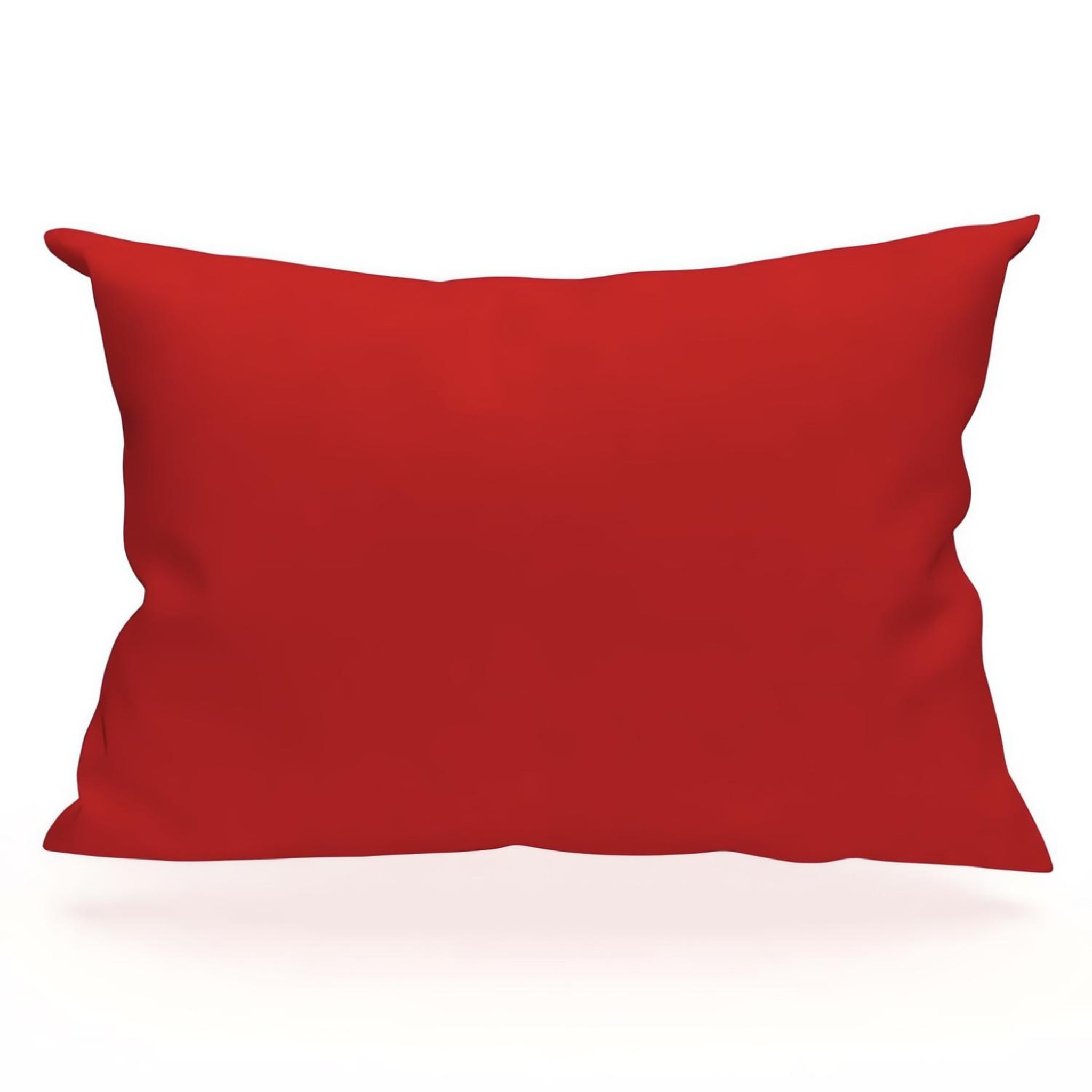 SOLEIL D'OCRE Taie d'oreiller rectangle US 50x75 cm en coton uni 57 Fils SOLEIL D'OCRE rouge