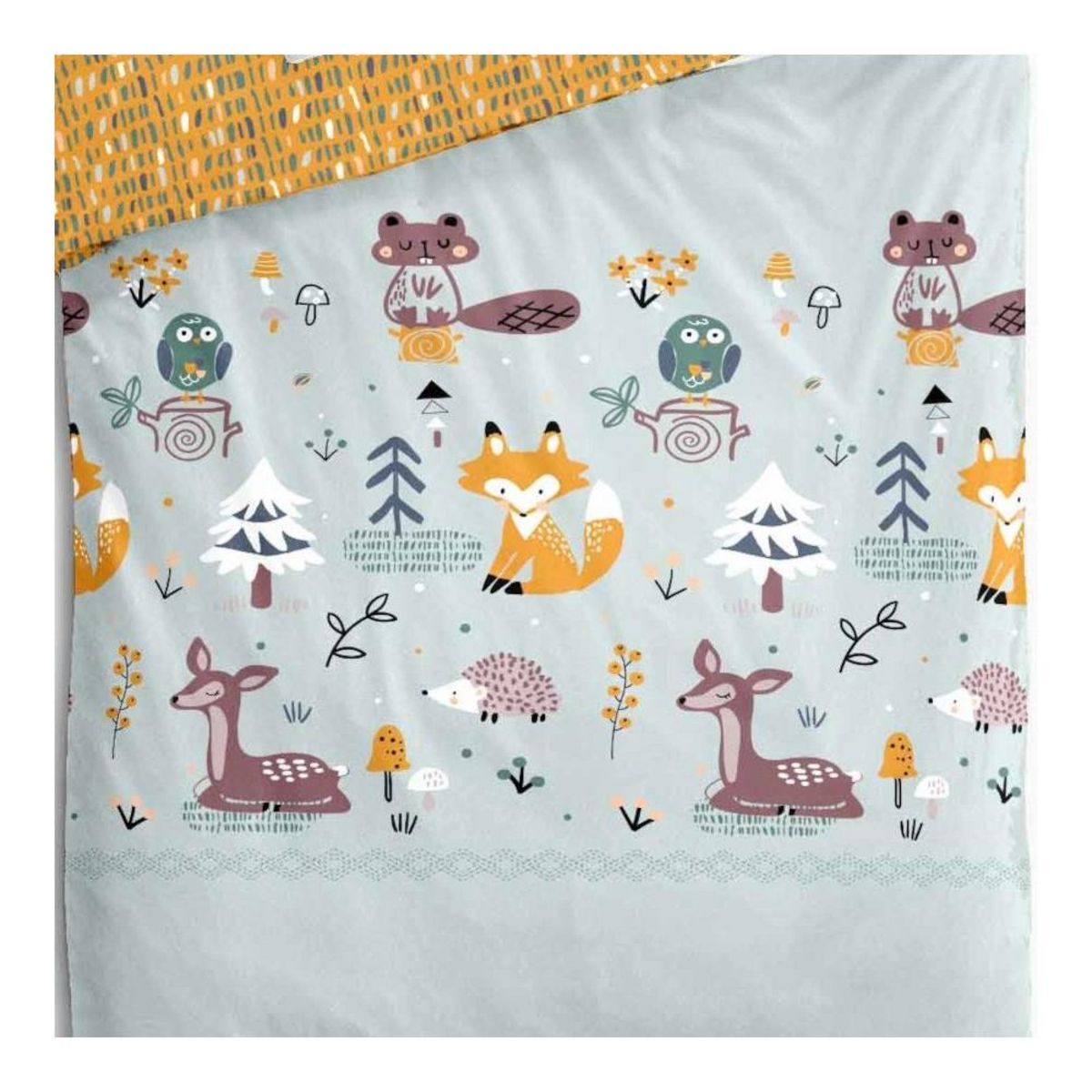 Dourev Housse de couette 140x200 WOOD + 1 taie