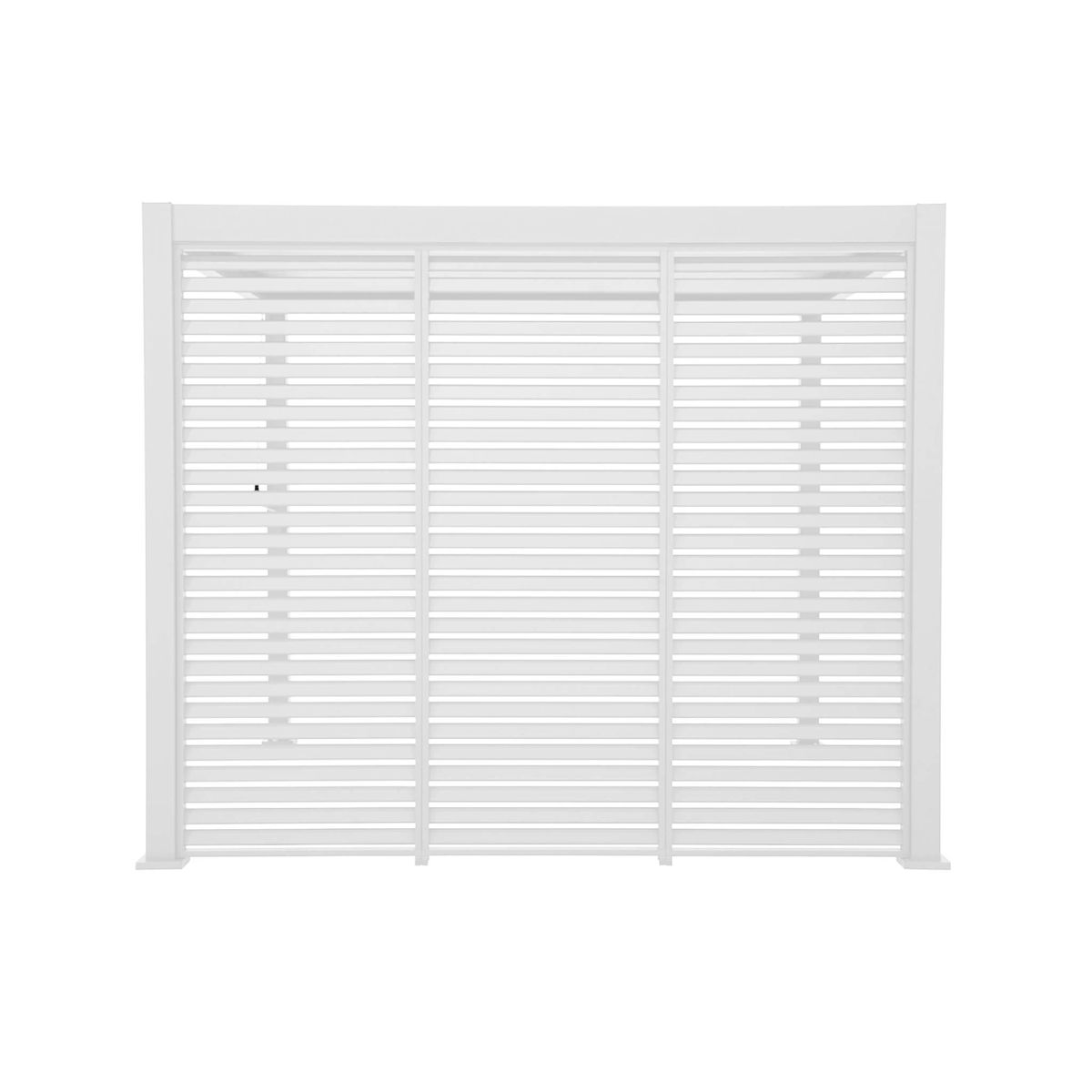 SWEEEK Pergola bioclimatique aluminium 3x3m V2 + 3 persiennes 100 cm Triomphe