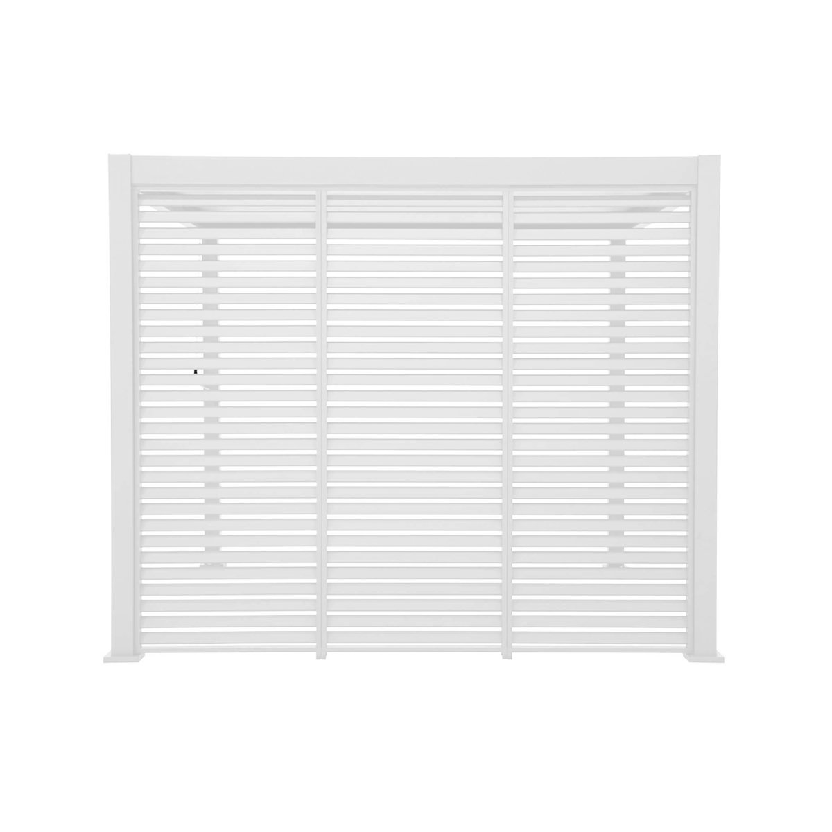 SWEEEK Pergola bioclimatique aluminium 3x3m V2 + 3 persiennes 100 cm Triomphe