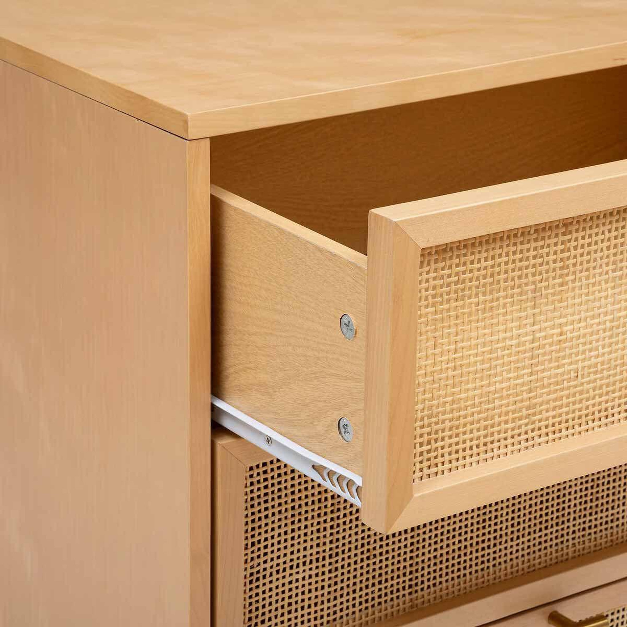 Voir la diapositive 3 : ATMOSPHERA Commode 6 tiroirs cannage  rayo  120cm naturel