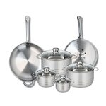 ELO Ensemble de 2 Poêles de cuisson 28 et 32 cm et 4 faitouts 12, 14, 20 et 24 cm Elo Profi Brillant