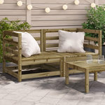 VIDAXL Canapes d'angle de jardin 2 pcs 70x70x67cm bois de pin impregne
