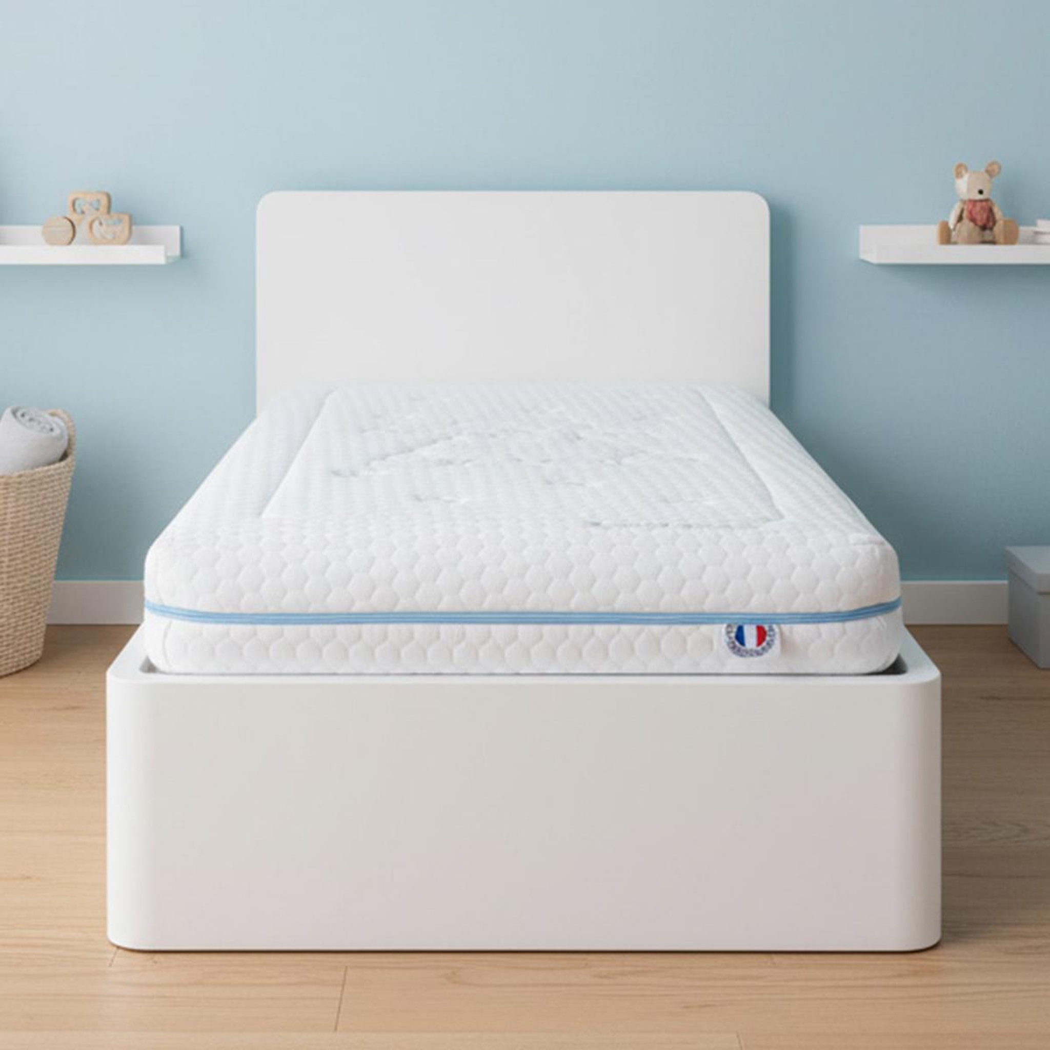 Voir la diapositive 2 : MINEA Minea | matelas sweet dreams bleu bébé | mousses haute densité & supersoft