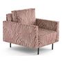 Voir la diapositive 6 : LISA DESIGN Charlie - fauteuil zèbre en velours