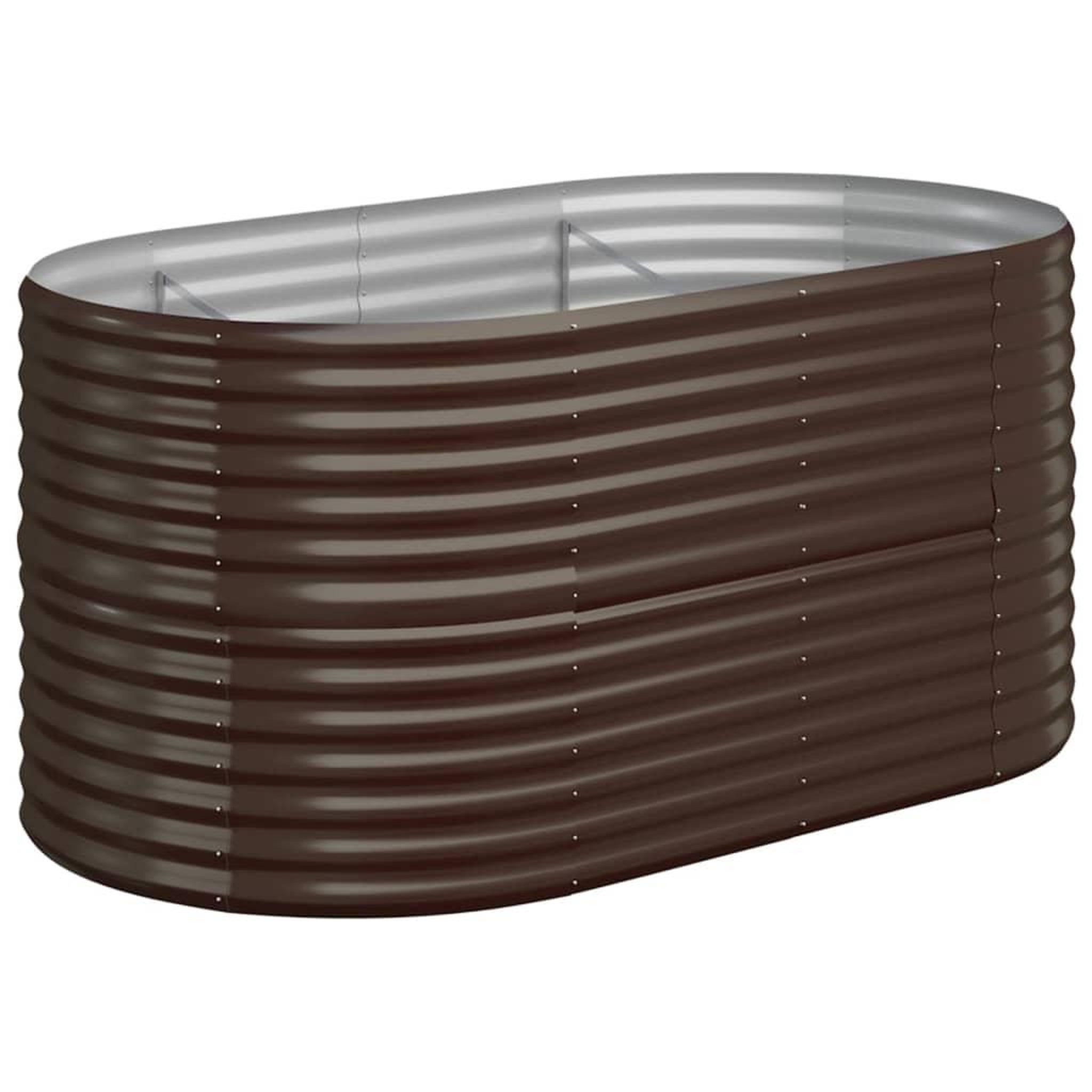 Voir la diapositive 2 : VIDAXL Lit sureleve de jardin Acier enduit de poudre marron
