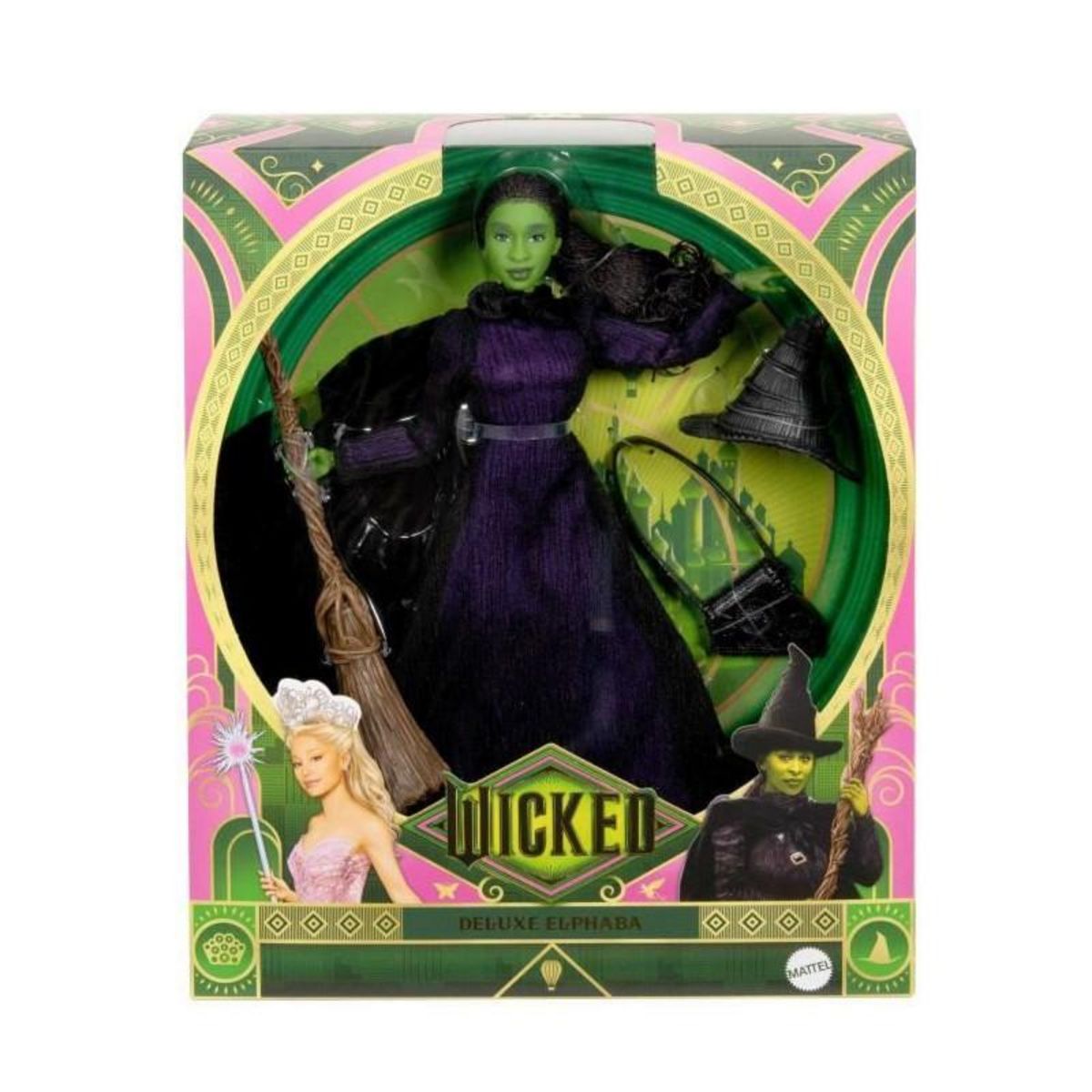 MATTEL Mattel-Wicked-Poupée Elphaba avec cheveux tressés et multiples poses - Wicked - HXY38