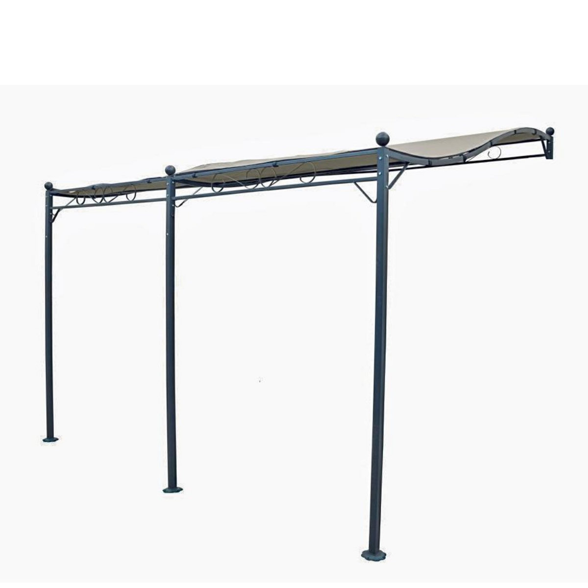 WERKAPRO Pergola murale en acier époxy  3 x 4 m  WERKA PRO