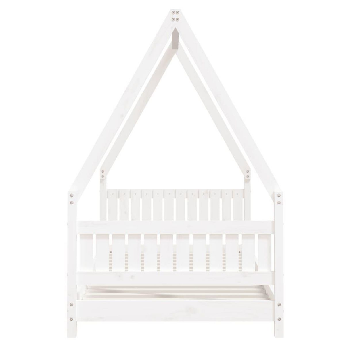 VIDAXL Cadre de lit pour enfants blanc 90x190 cm bois de pin massif