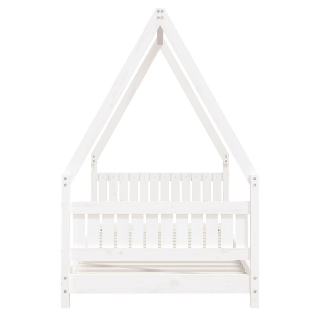 VIDAXL Cadre de lit pour enfants blanc 90x190 cm bois de pin massif