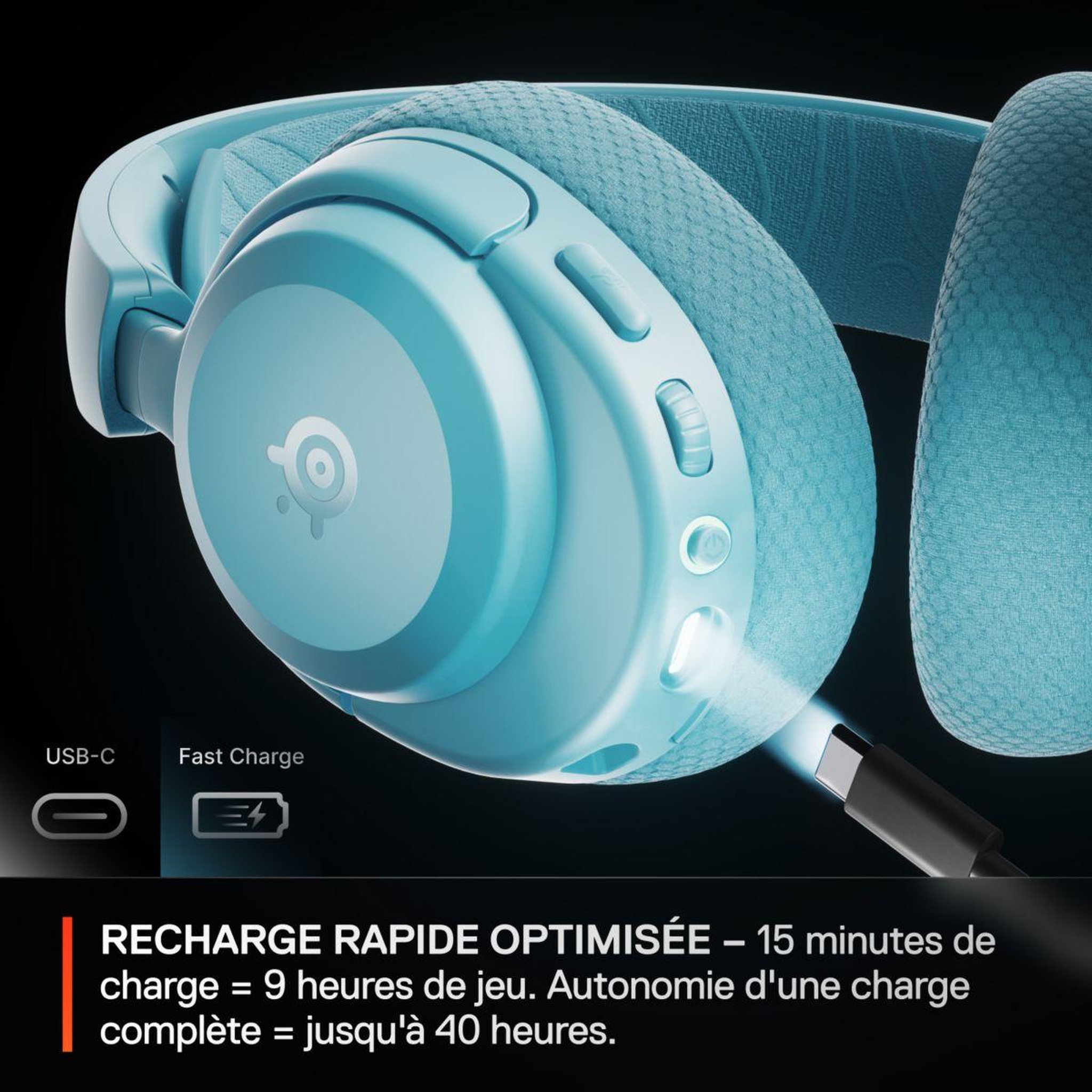 Voir la diapositive 5 : STEEL SERIES Casque gamer Arctis Nova 3 XW Aqua