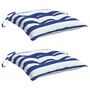 Voir la diapositive 3 : VIDAXL Coussins de chaise lot de 2 rayures bleues blanches 50x50x7 cm