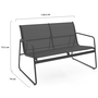 Voir la diapositive 4 : ID MARKET Salon de jardin bas MALAGA 4 places avec canapé, fauteuils et table gris anthracite