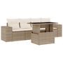 Voir la diapositive 2 : VIDAXL Salon de jardin avec coussins 5 pcs beige resine tressee