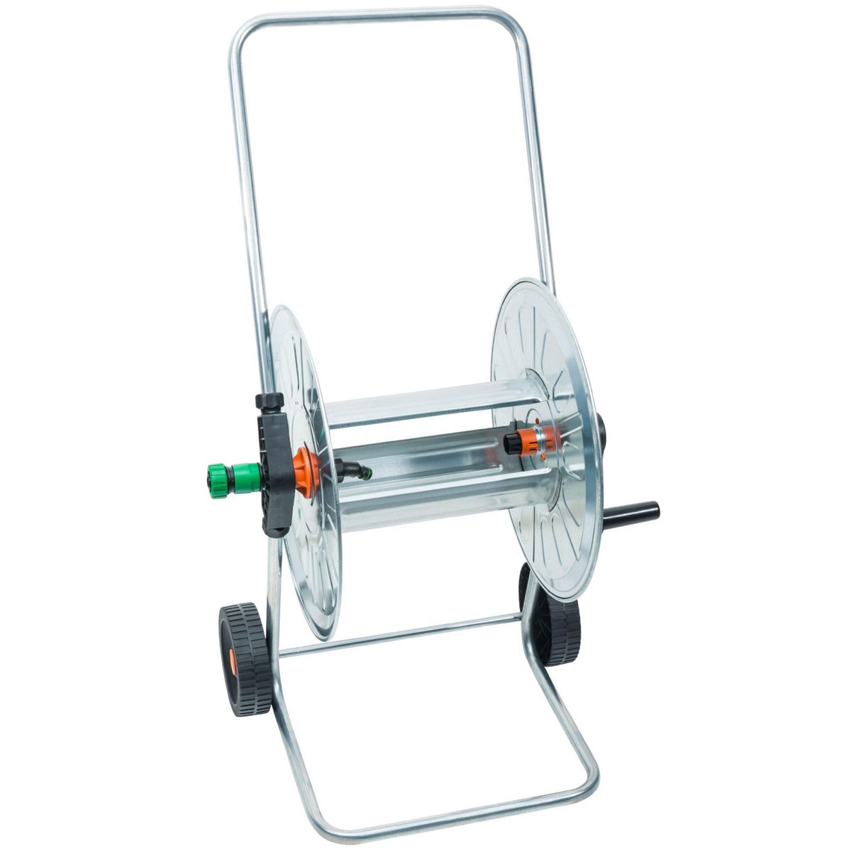 RAIN Dévidoir transportable en métal avec manivelle