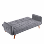 Voir la diapositive 4 : CONCEPT USINE Canapé 3 places convertible avec tablette centrale rabattable gris INVERNESS