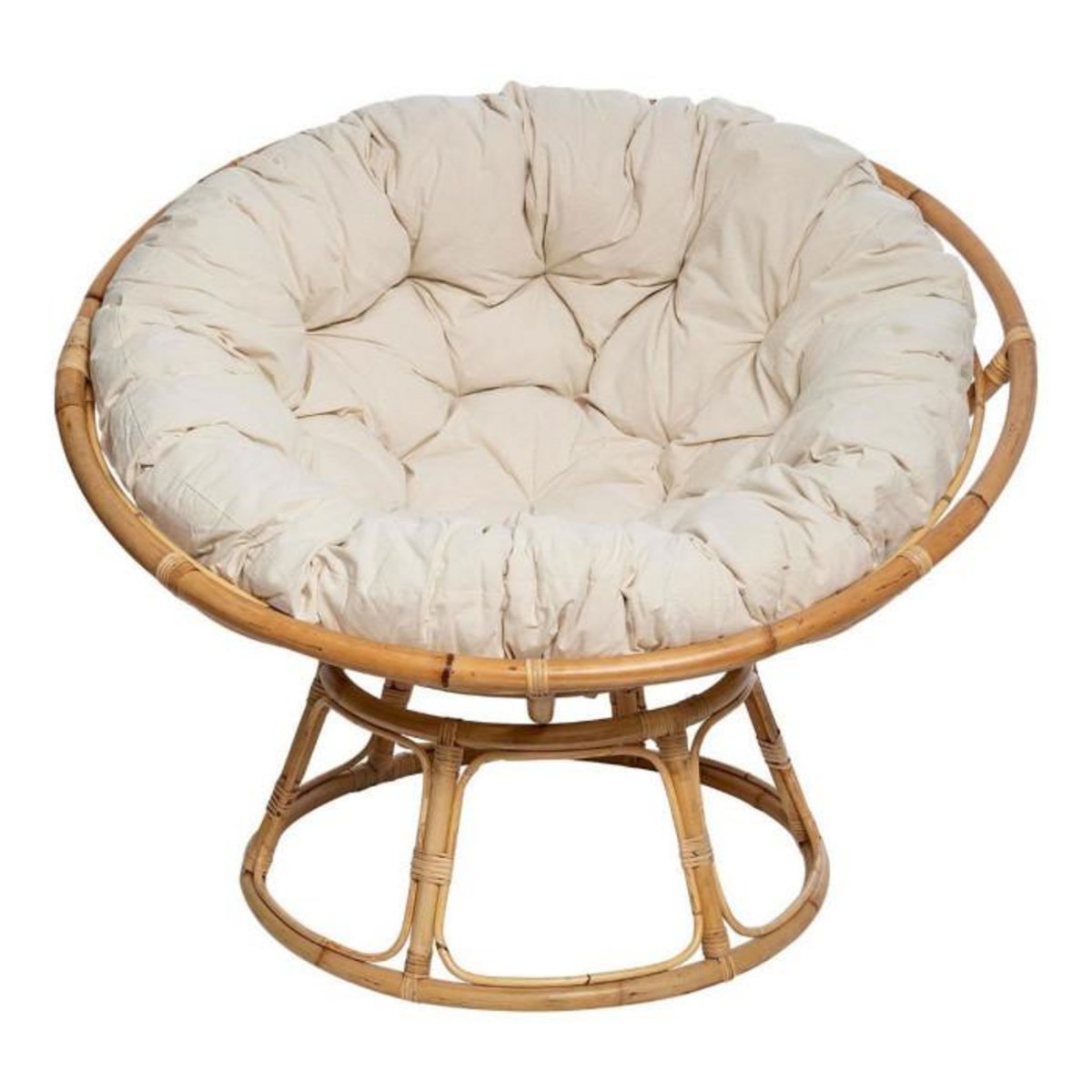 ATMOSPHERA Fauteuil Papasan en Rotin  Seram  112cm Naturel