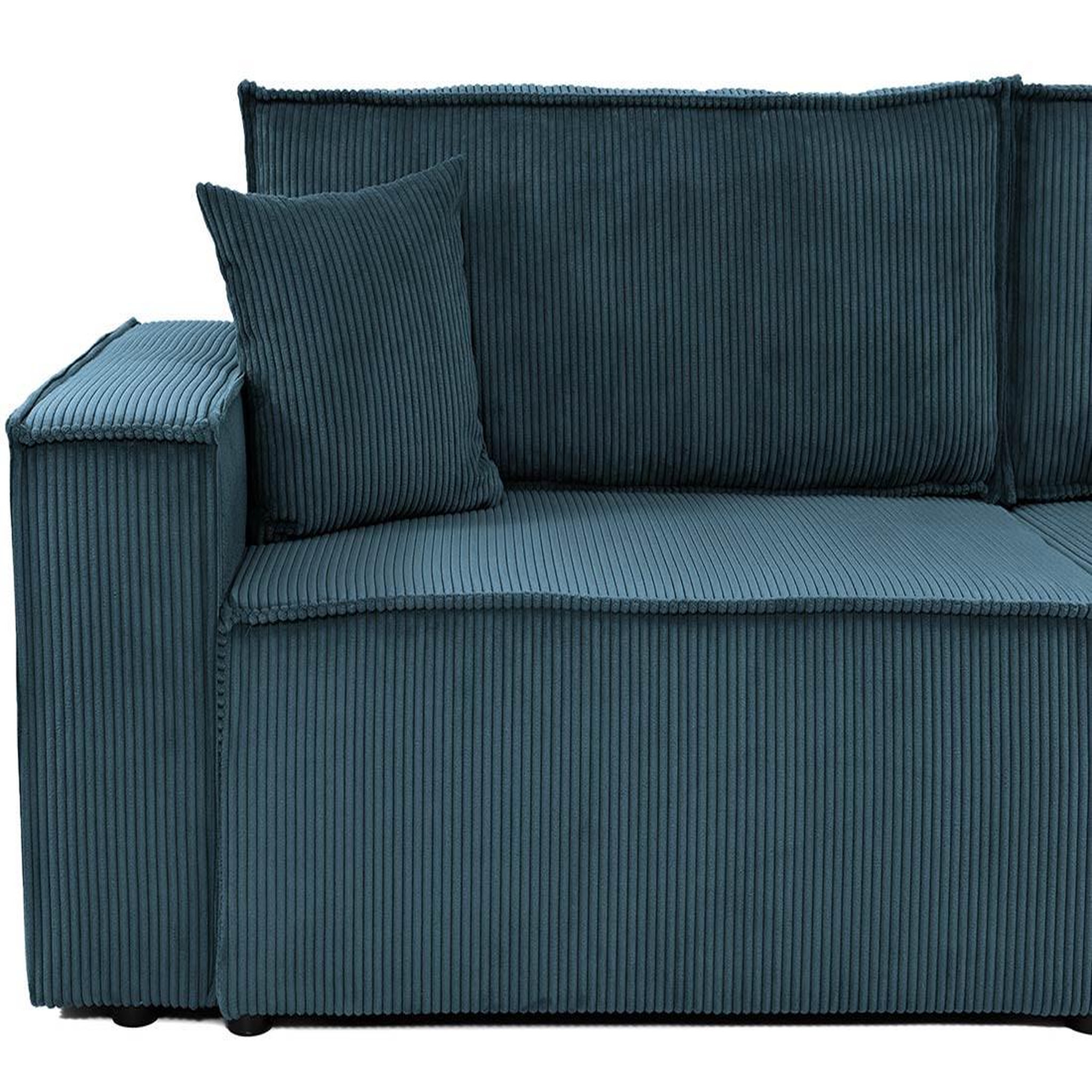 Voir la diapositive 6 : BEST MOBILIER Cezanne - canapé droit 3 places convertible avec coffre en velours côtelé
