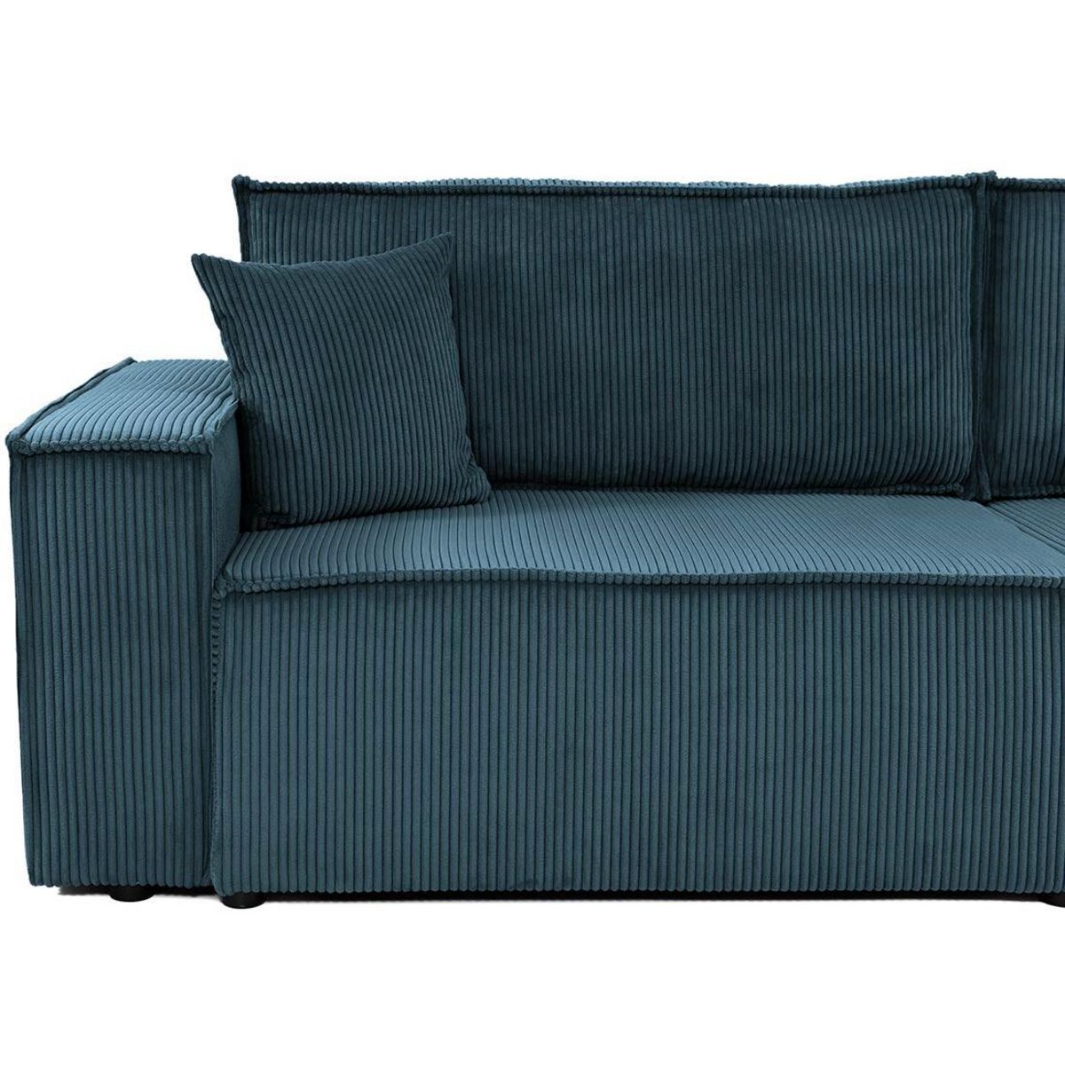 BEST MOBILIER Cezanne - canapé droit 3 places convertible avec coffre en velours côtelé