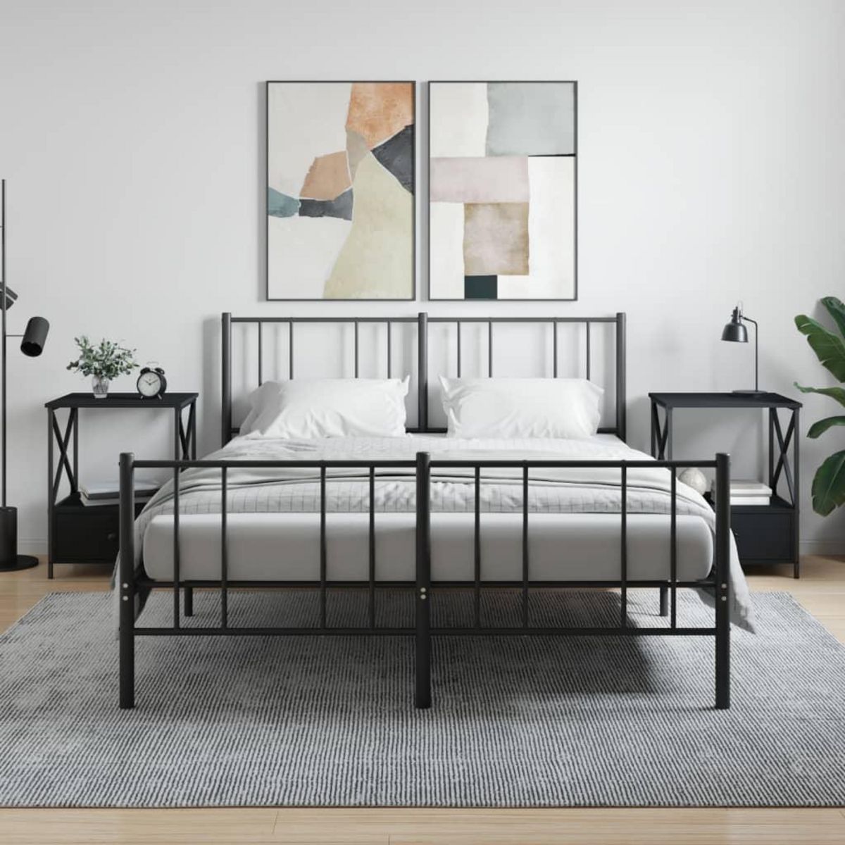 VIDAXL Tables de chevet 2 pcs noir 50x41x65 cm bois d'ingenierie