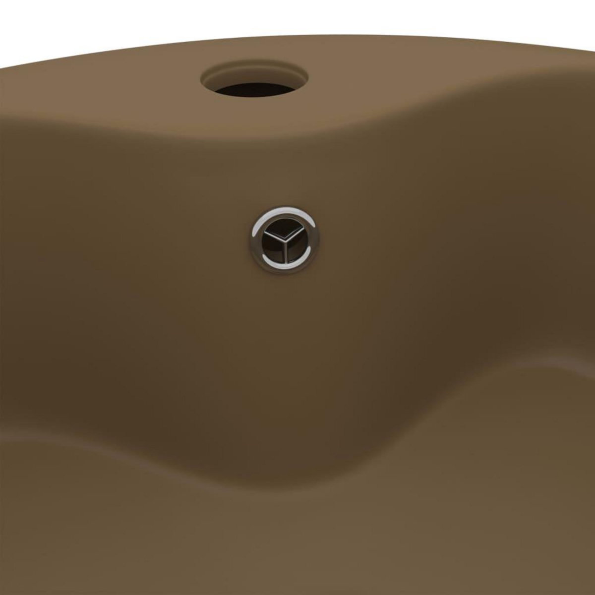 VIDAXL Lavabo de luxe avec trop-plein Creme mat 36x13 cm Ceramique