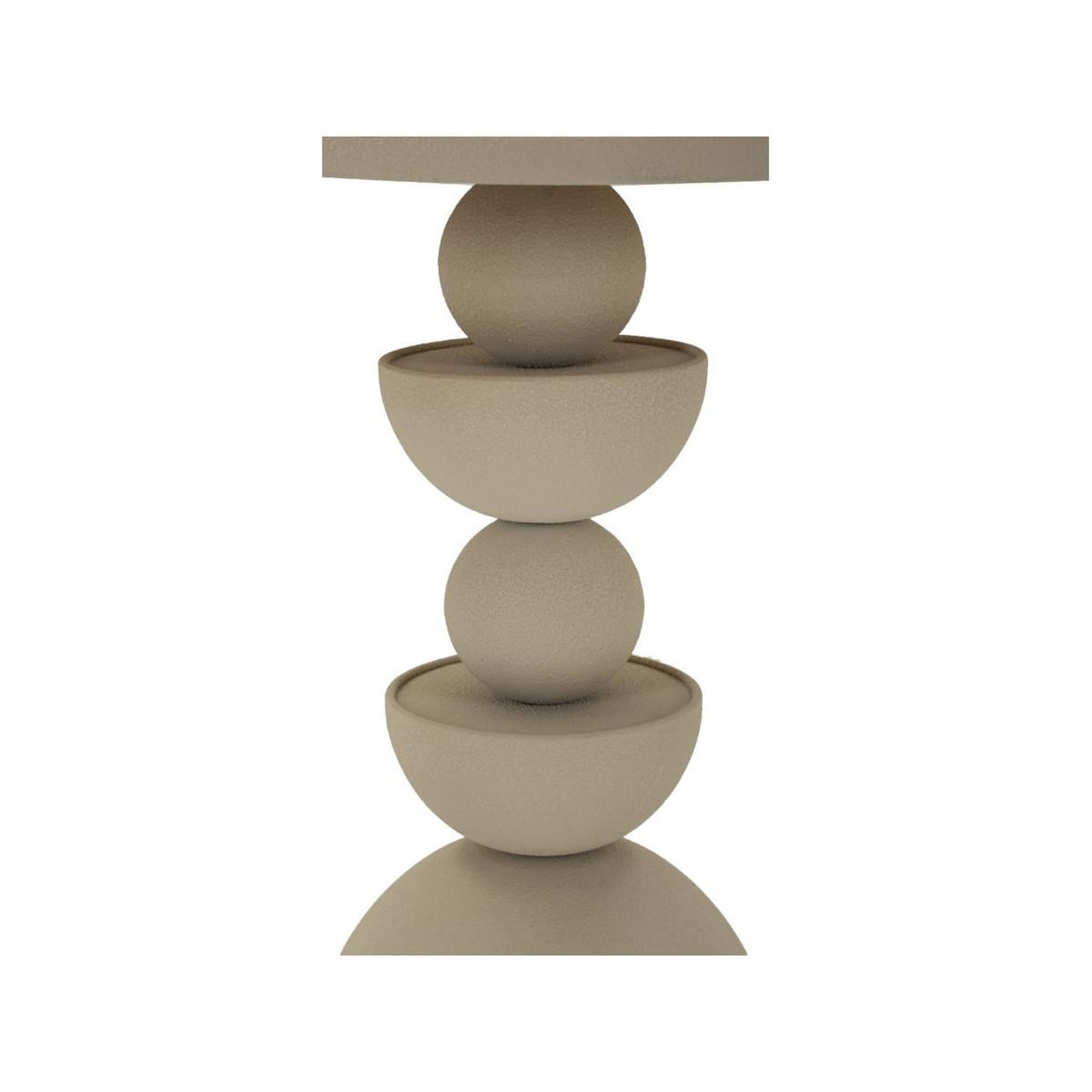Voir la diapositive 3 : Paris Prix Table d'appoint miroir  dune  49cm crème