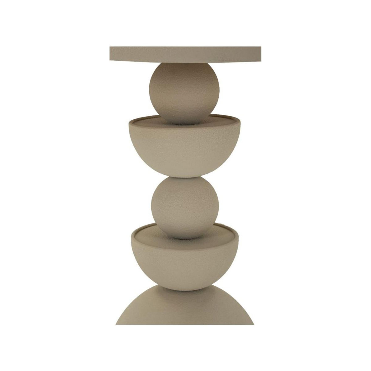 Paris Prix Table d'Appoint Miroir  Dune  49cm Crème