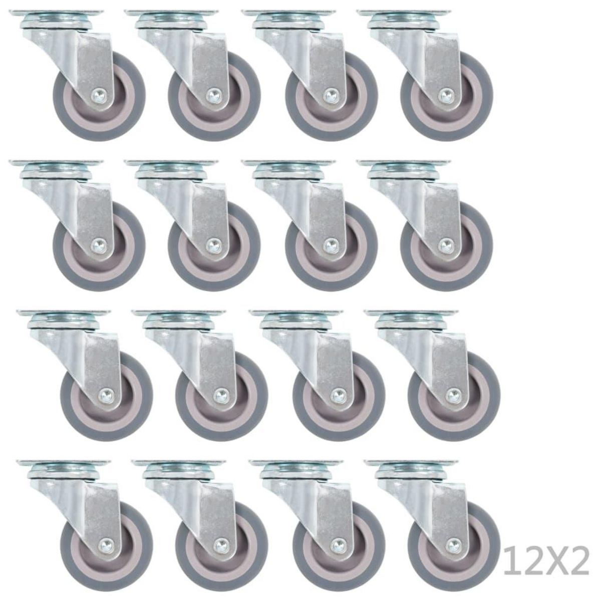 VIDAXL 96 pcs Roulettes pivotantes 50 mm