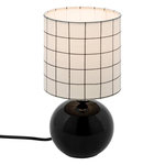 ATMOSPHERA Lampe à Poser Céramique  Boule  25cm Noir Imprimé