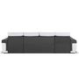 Voir la diapositive 5 : BEST MOBILIER Milan - canapé d'angle panoramique - convertible - 7 places - 2 coffres de rangement