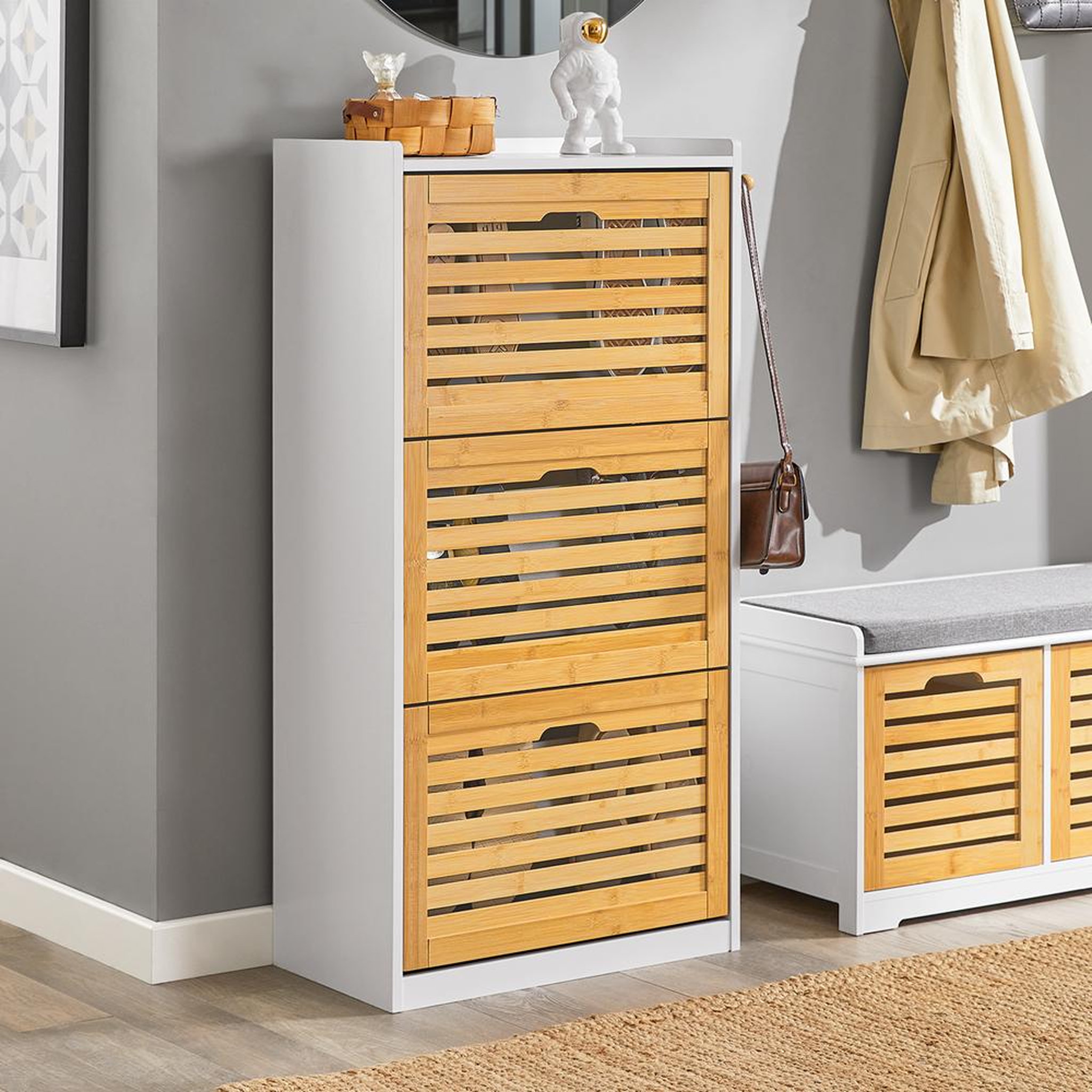 Voir la diapositive 5 : SOBUY SoBuy - Meuble À Chaussures 3 portes - Moderne - FSR108