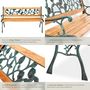 Voir la diapositive 5 : tectake Banc de jardin 2 places