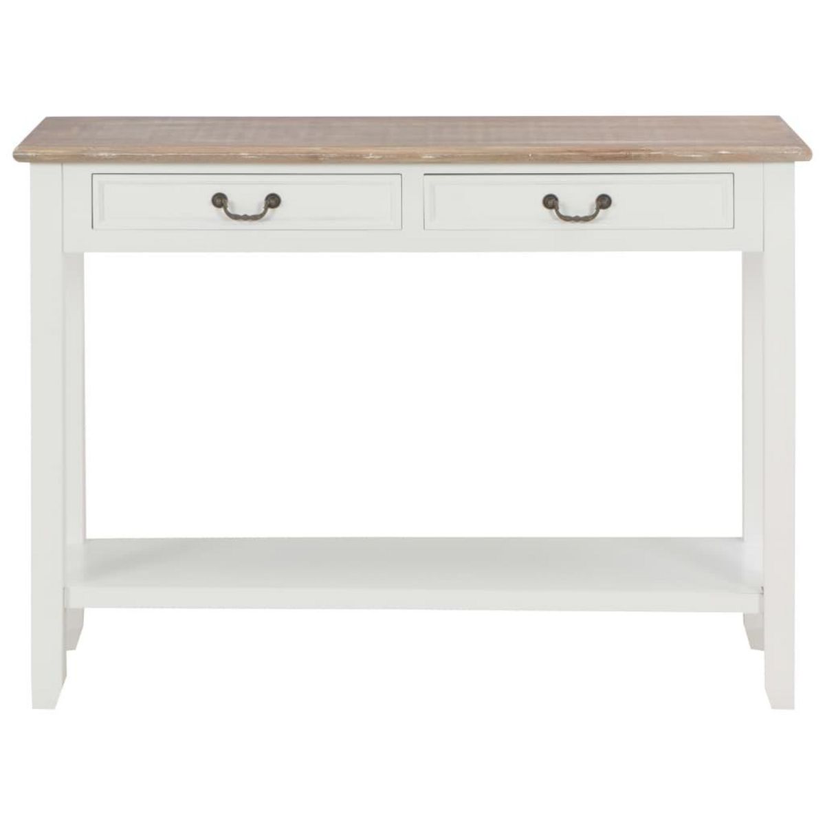 VIDAXL Table console Blanc 110x35x80 cm Bois