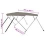 Voir la diapositive 6 : VIDAXL Auvent bimini a 4 arceaux gris 243x196x137 cm