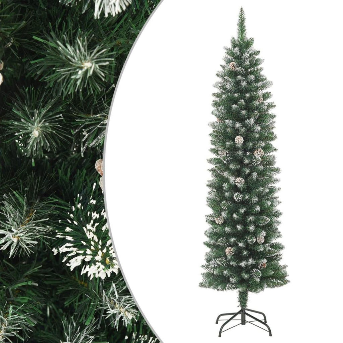 VIDAXL Sapin de Noël artificiel mince avec support 120 cm PVC
