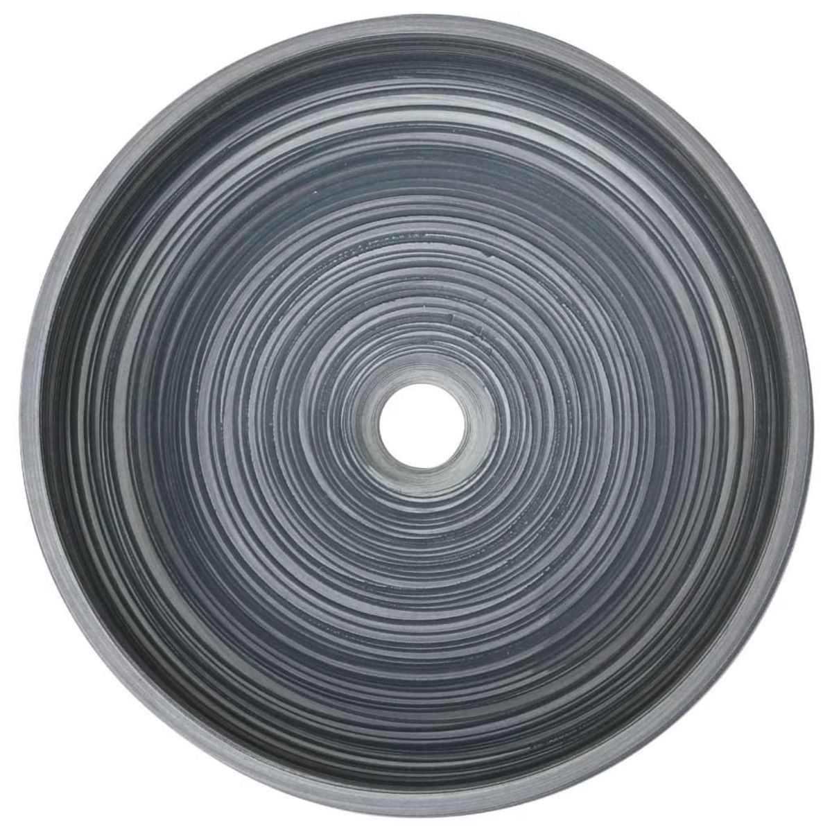 VIDAXL Vasque a poser gris rond Φ41x14 cm ceramique