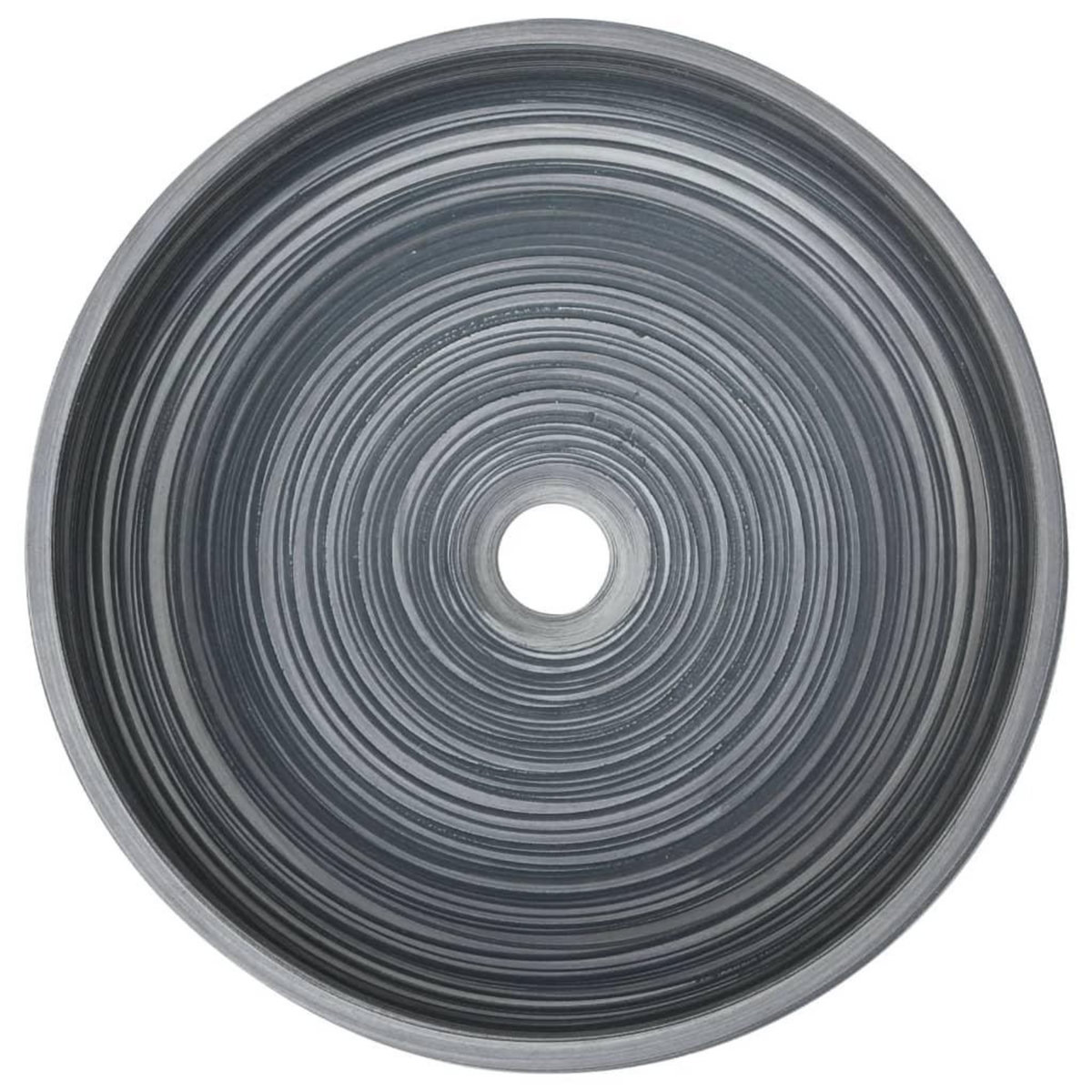 VIDAXL Vasque a poser gris rond Φ41x14 cm ceramique