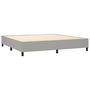 Voir la diapositive 5 : VIDAXL Sommier a lattes de lit matelas LED Gris clair 200x200 cm Tissu