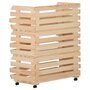 Voir la diapositive 4 : VIDAXL Chariot a legumes 77x30x80 cm Bois de pin solide