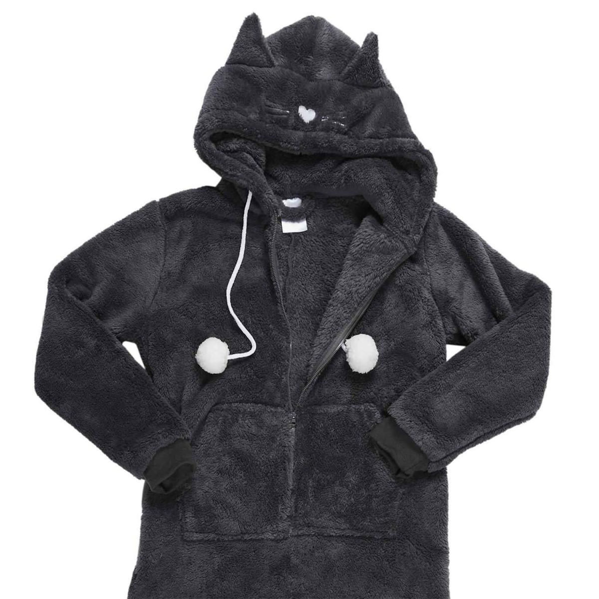 Paris Prix Combinaison Pyjama Adulte  Chat  Noir