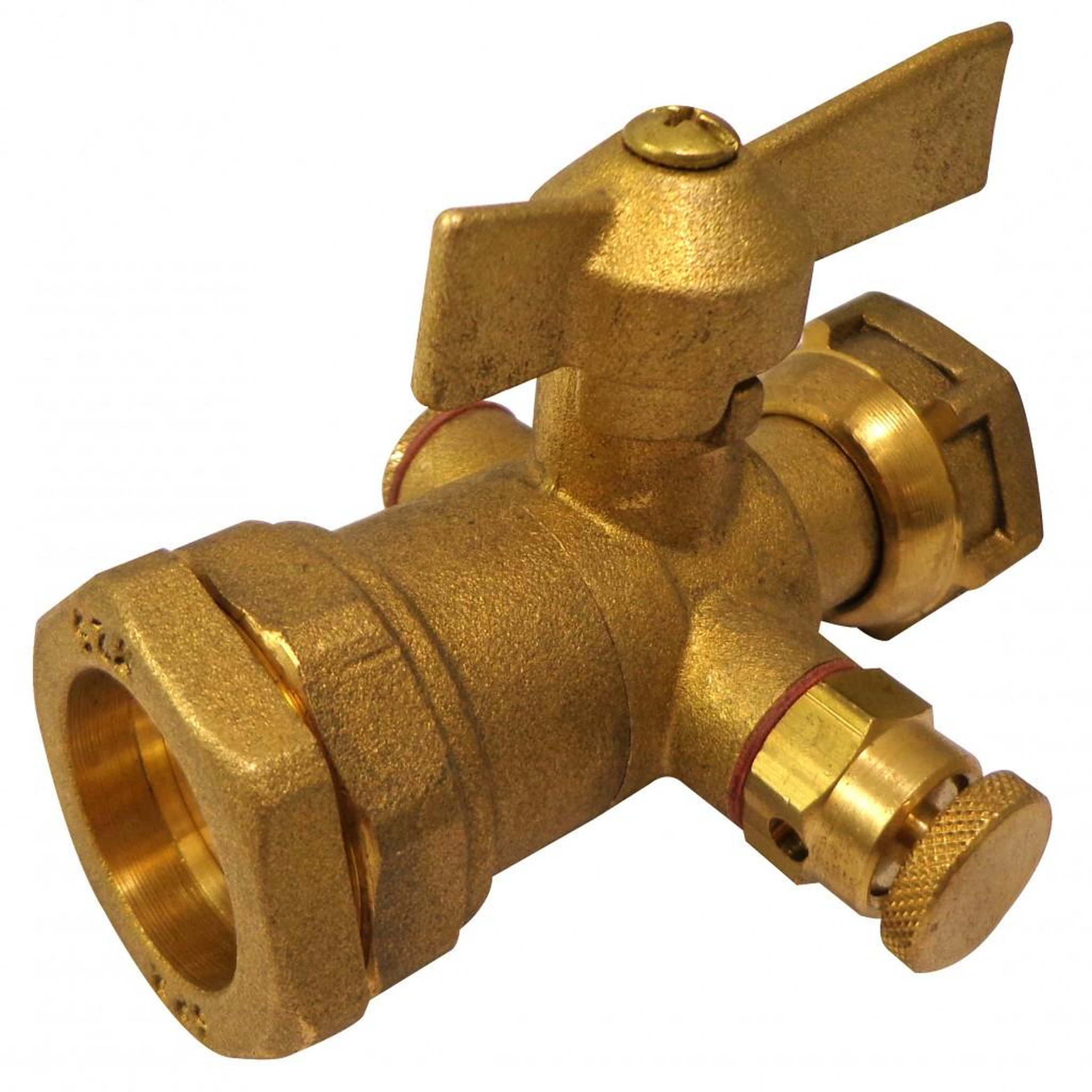 CENTRALE BRICO Robinet de compteur à compression laiton 19 x 25 pour tube en polyéthylène