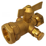CENTRALE BRICO Robinet de compteur à compression laiton 19 x 25 pour tube en polyéthylène