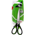 AUCHAN Paire de ciseaux à bouts pointus 15cm bi matière coloris aléatoire