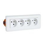 Legrand Mosaic kit complet 4 prise de courant encastrable