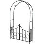 Voir la diapositive 1 : tectake Arche de jardin avec portillon en acier vert