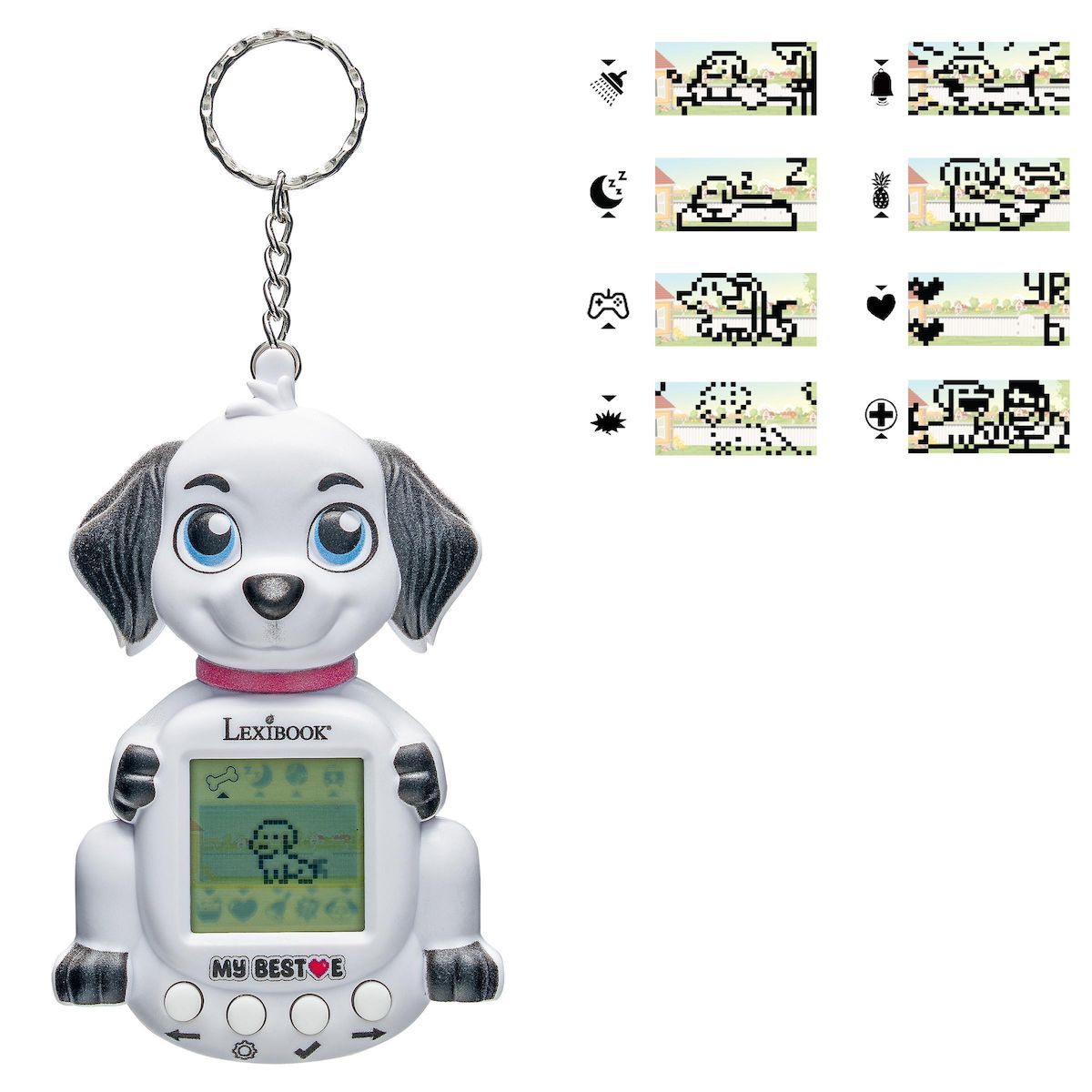Lexibook Console My Best-E® Chien avec écran LCD et porte-clés