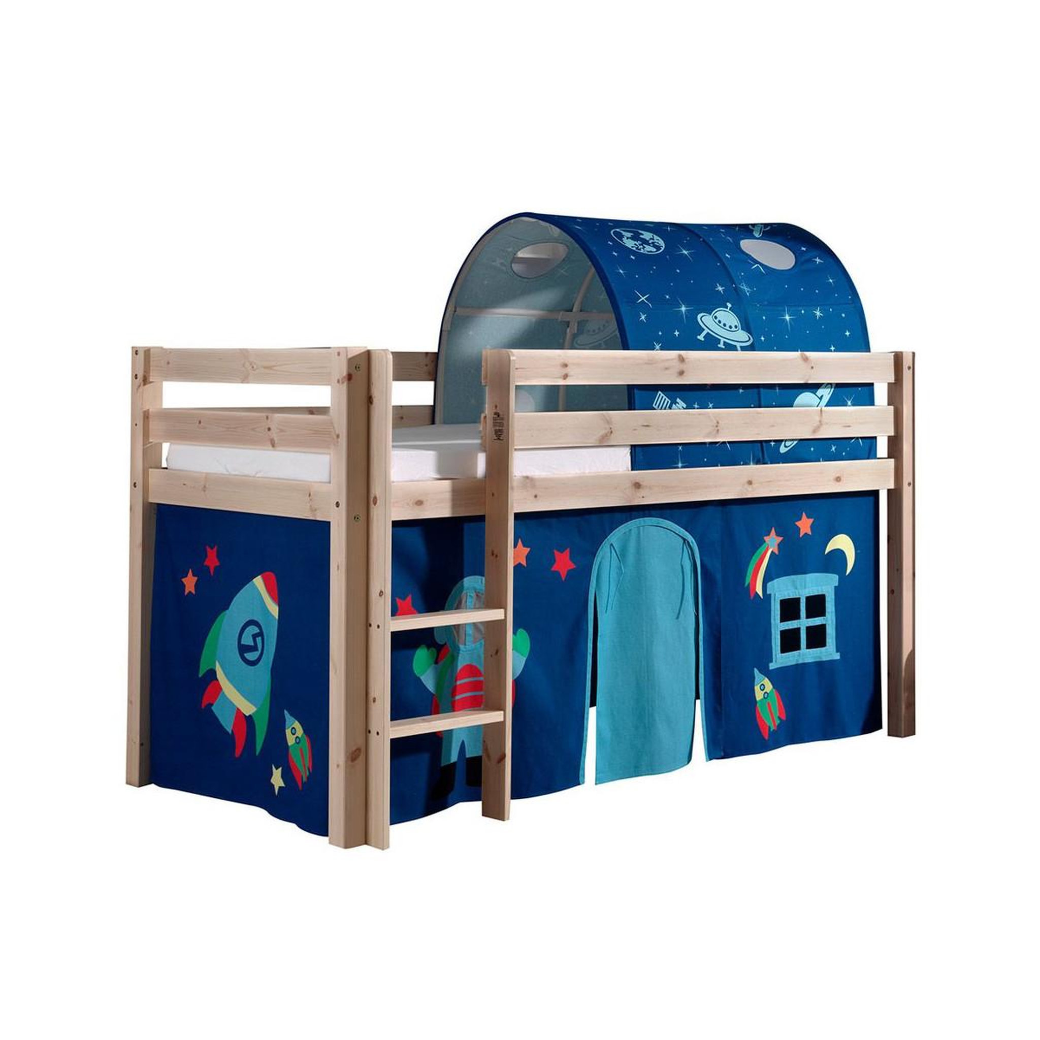 Voir la diapositive 1 : Paris Prix Pack - Lit Enfant, Tente & Tunnel  Pino Astronaute II  Naturel