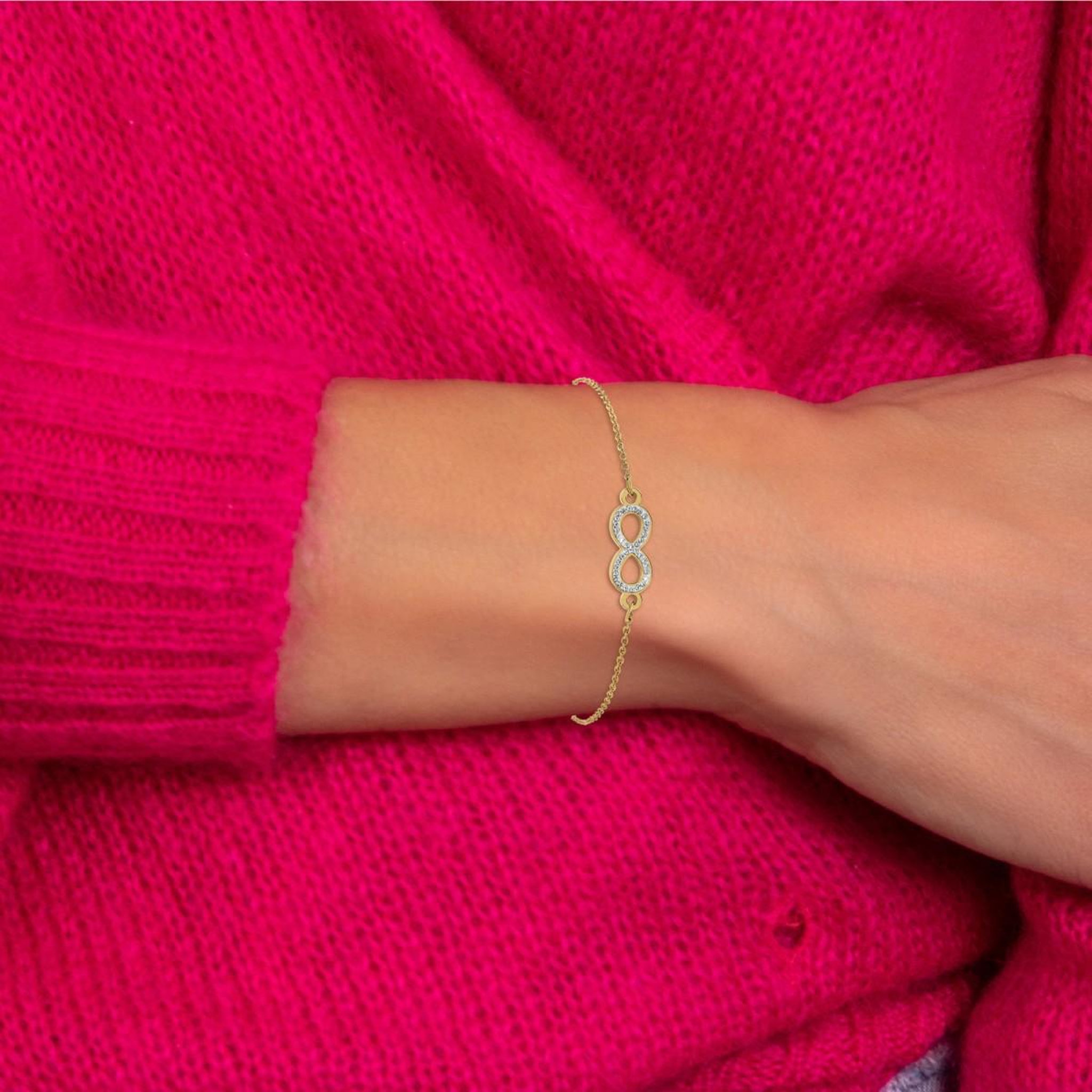 Voir la diapositive 2 : SC BOHEME Bracelet infini orné de Cristaux scintillants par SC Bohème